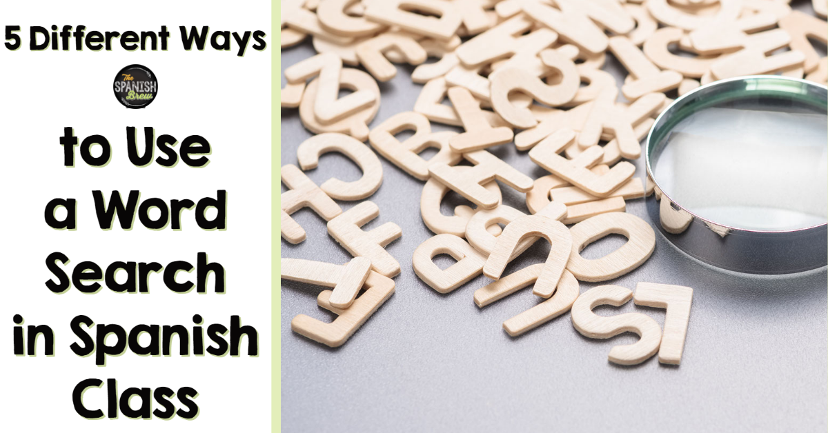 5 Different Ways to Use a Word Search in Spanish Class - The Spanish Brew